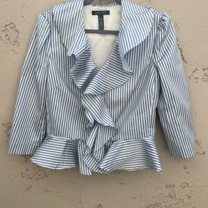 Ralph Lauren Blue Striped Blazer